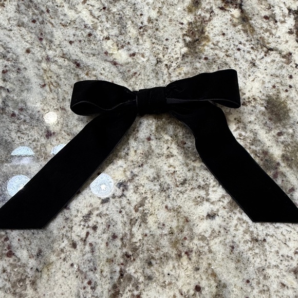 NWT Anthropologie Velvet Bow Clip-On Black Ornaments *Set of 6* - Picture 7 of 7
